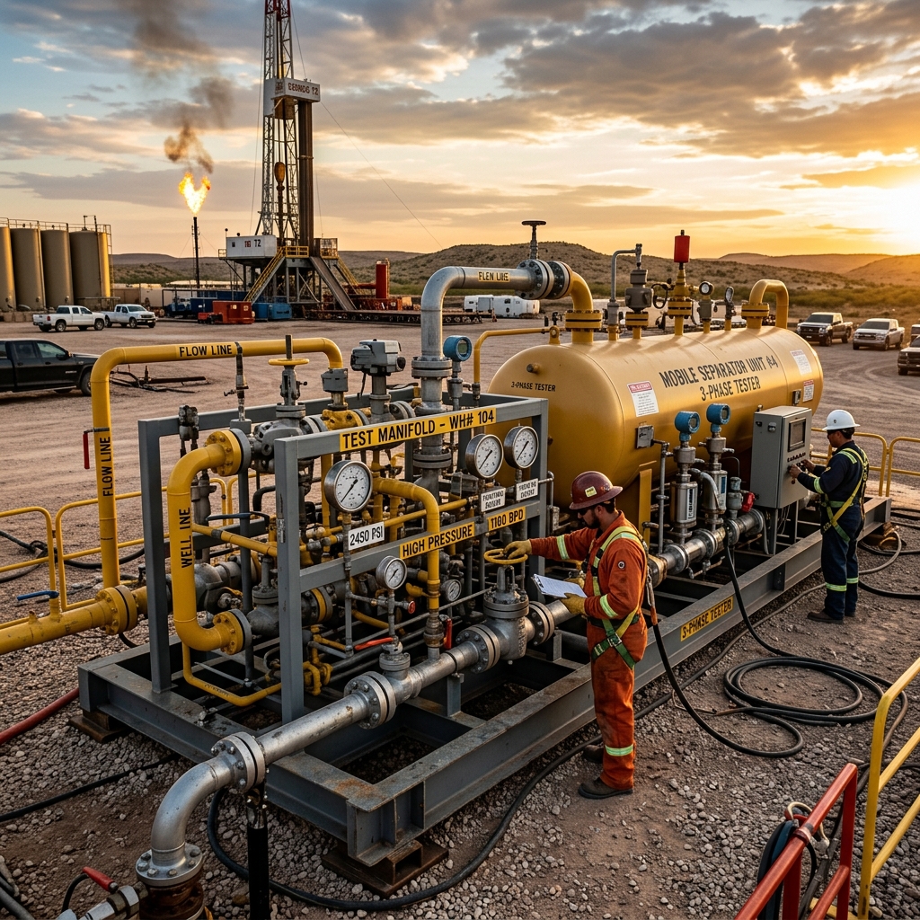Multiphase well testing service